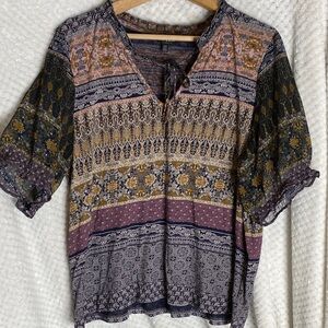 Lucky Brand Bohemian Patterned Women's Top